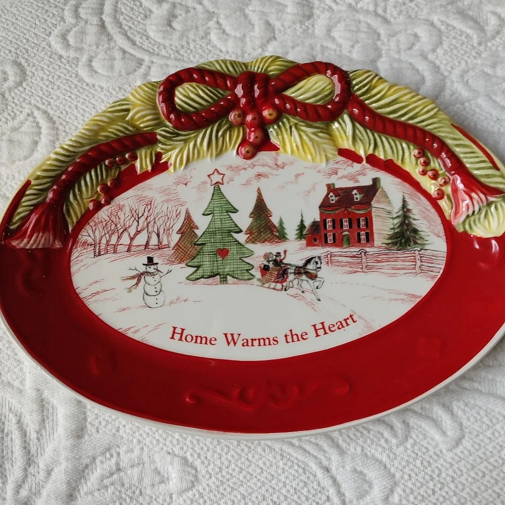 Two (2) Fitz And Floyd Holiday Trays